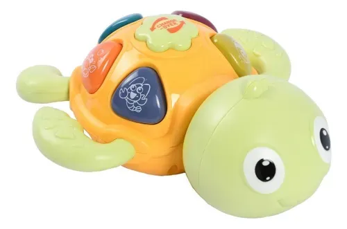 Brinquedo Bebe Tartaruga musical - verde e amarelo - SL268 TERRACO