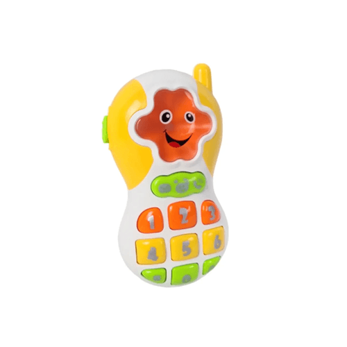 Telefone Musical - Mobile Phone amarelo e branco - SL256 HONGYAO