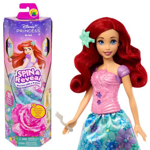 Boneca - Disney Princesa Ariel Gira e Revela Flores MATTEL