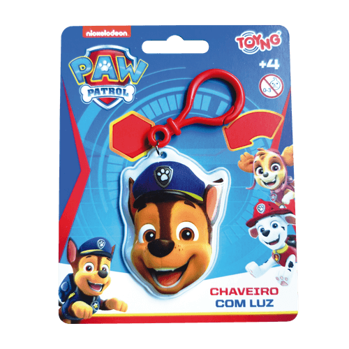 Chaveiro com luz clip on Patrulha Canina - Chase TOYNG