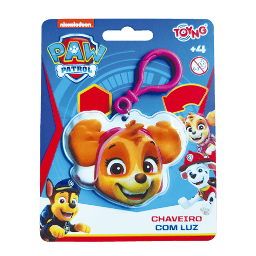 Chaveiro com luz clip on Patrulha Canina - Sky TOYNG
