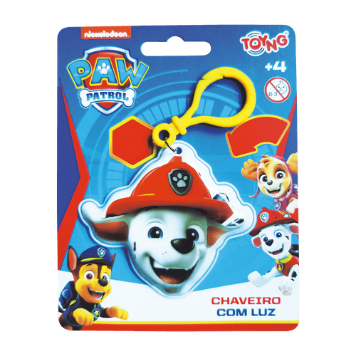 Chaveiro com luz clip on Patrulha Canina - Marshall TOYNG