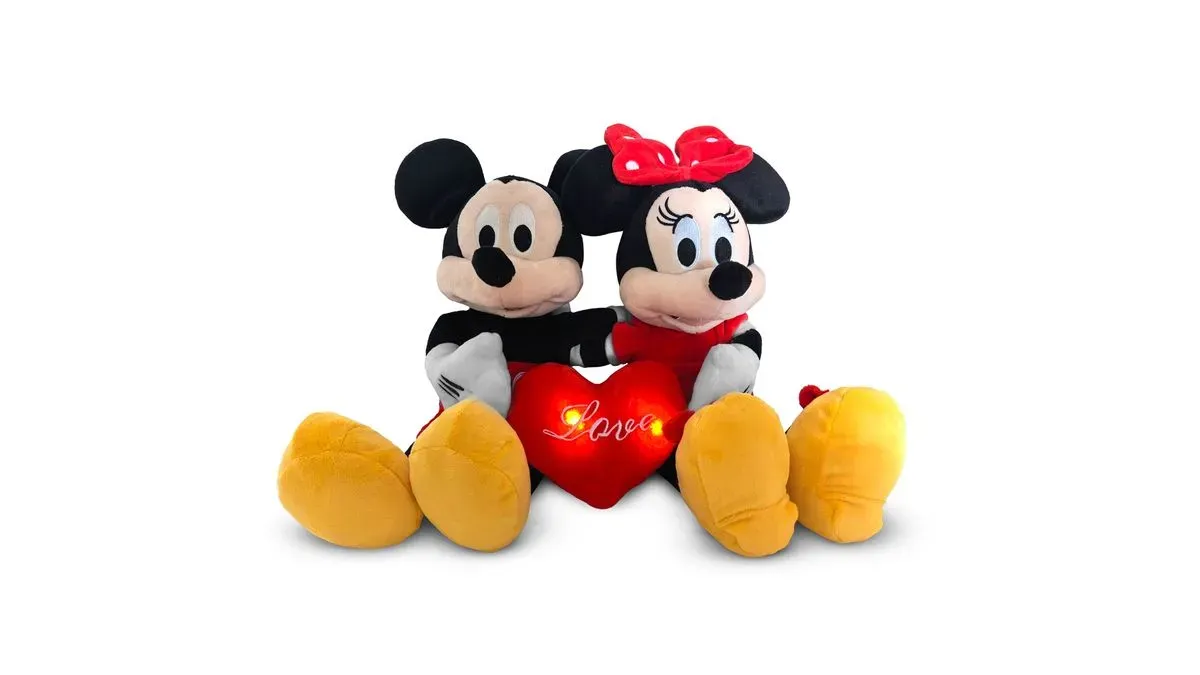 Pelucia Disney Mickey e Minnie Dia dos Namorados - BR2429 MULTIKIDS