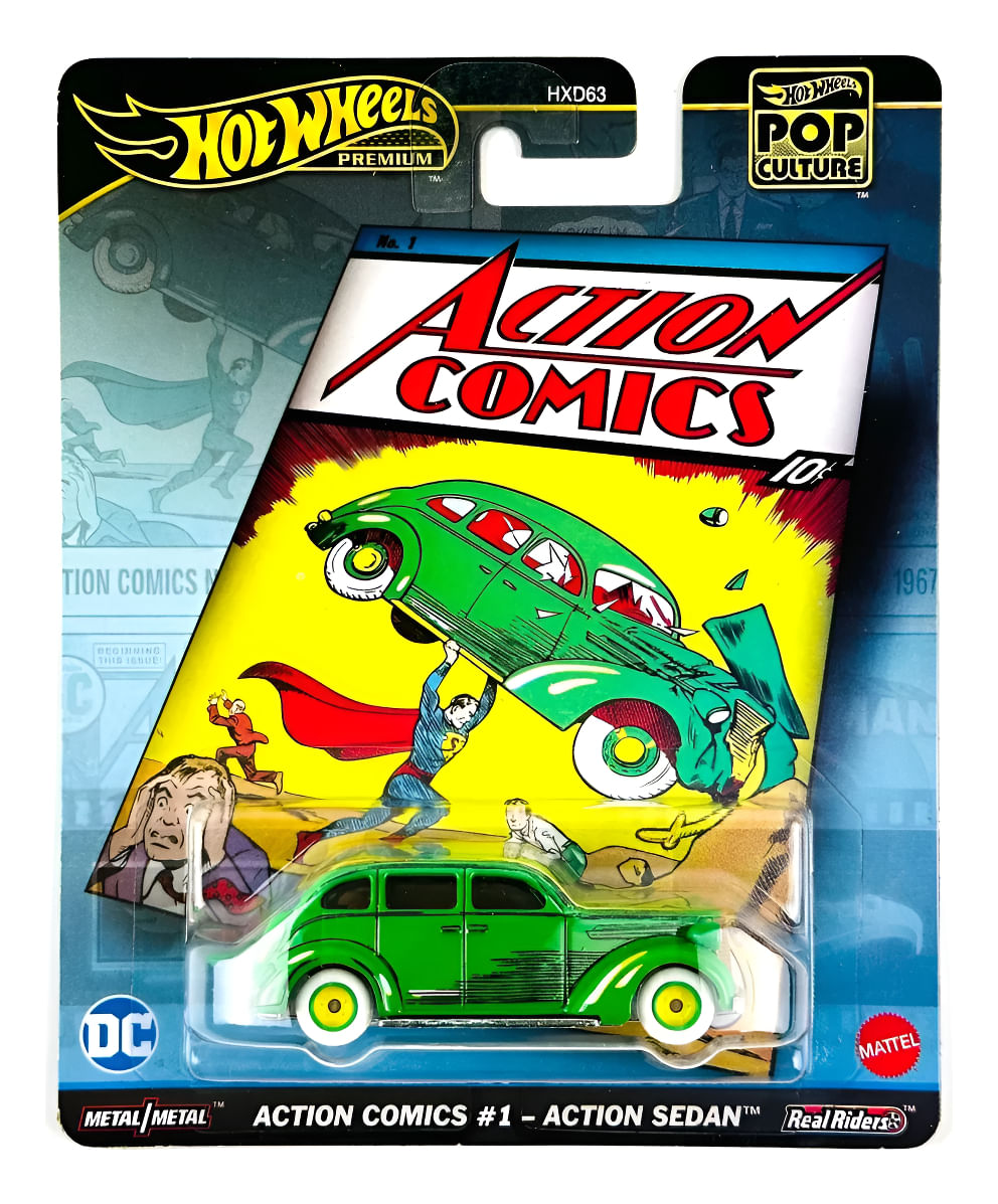 Carrinho - Action Comics 1 Sedan/Berline Hot Wheels MATTEL