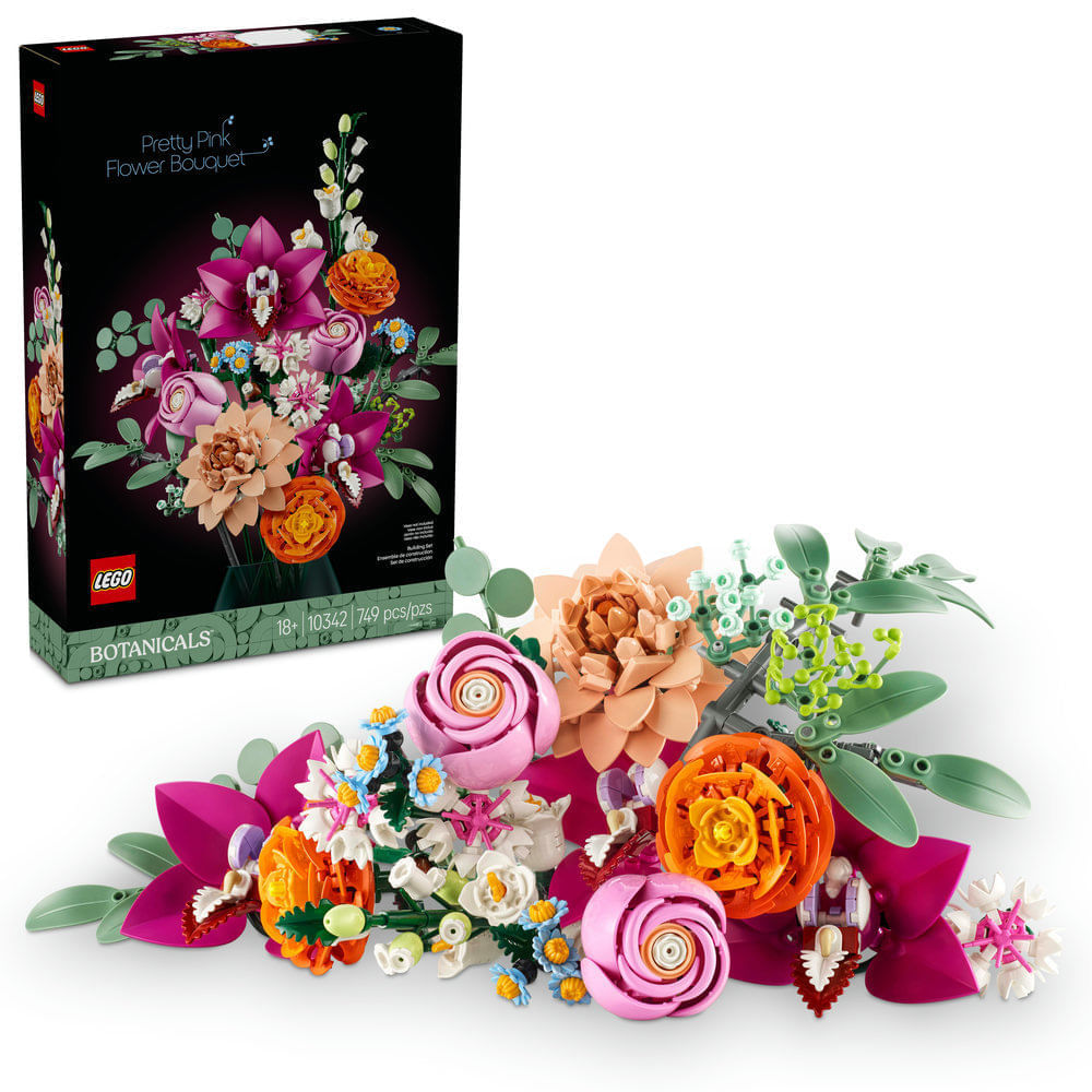 Blocos de Montar - Lindo Buque de Flores Rosas LEGO DO BRASIL