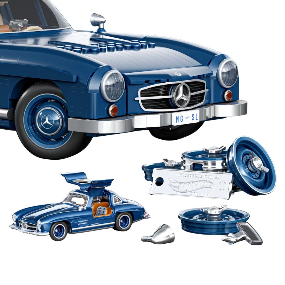 Blocos de Montar - Hot Wheels - Mercedes Benz 300 SL MATTEL