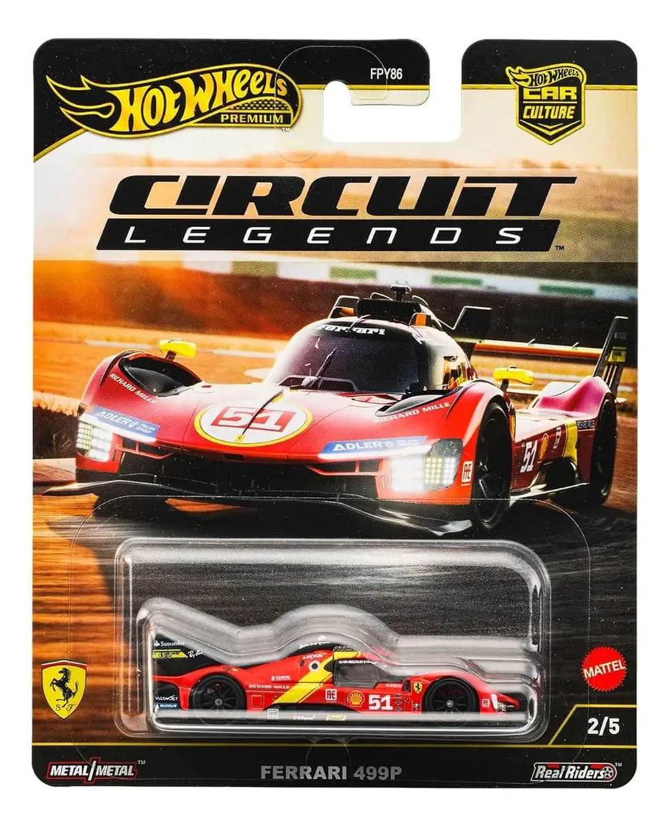 HotWheels Premium - Ferrari 499P - Circuit Legends MATTEL