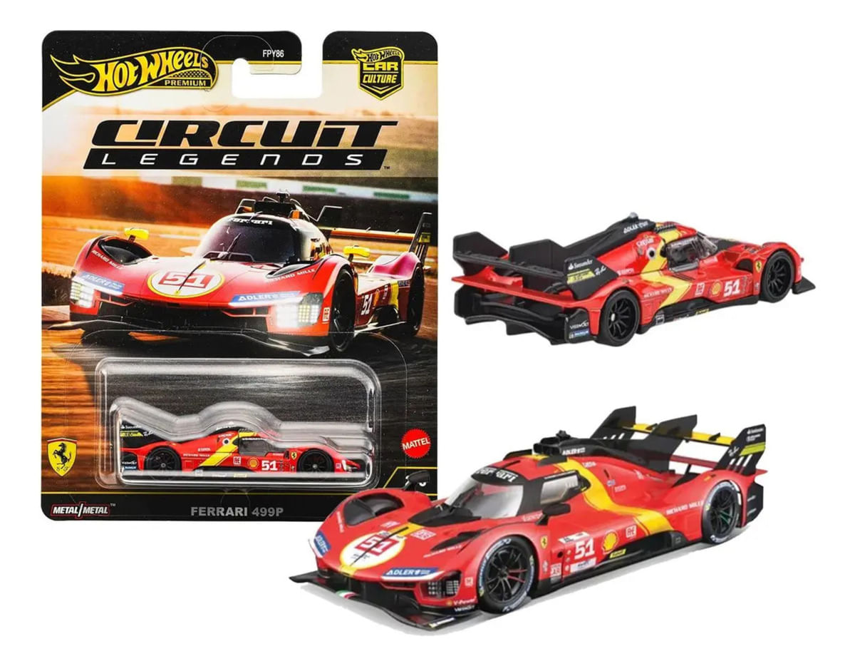 HotWheels Premium - Ferrari 499P - Circuit Legends MATTEL