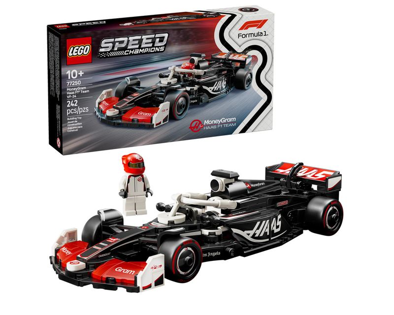 Blocos de Montar - Carro de Corrida Money Gram Haas VF-24 LEGO DO BRASIL-1762439763001