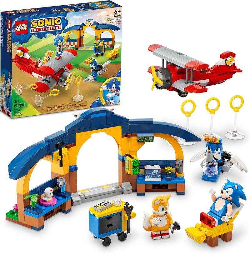 Blocos de Montar - Oficina do Tails e Aviao Tornado - Sonic LEGO DO BRASIL-1763062463185