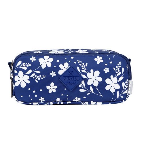Estojo Duplo Juvenil Azul - Lifestyle Flores