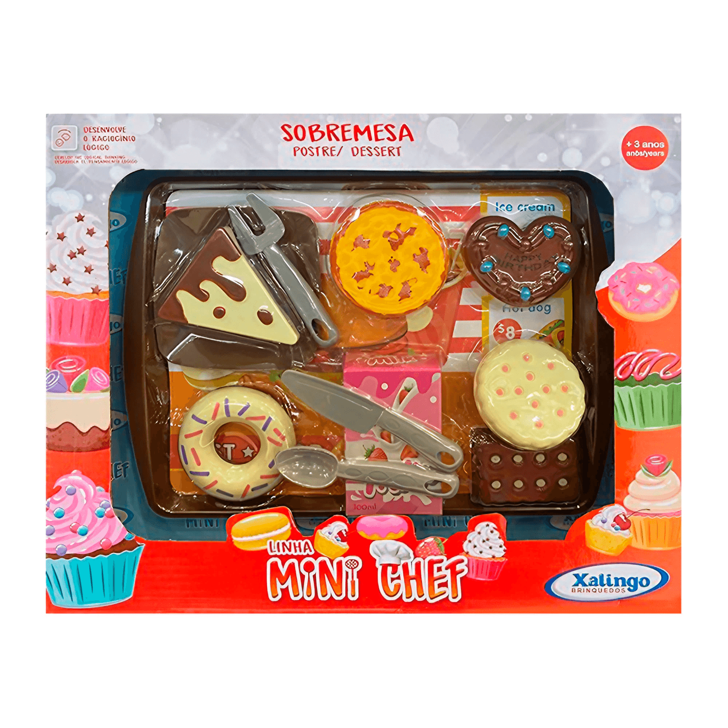 Brinquedo - Conjunto Mini Chef Sobremesa 12 Pecas XALINGO