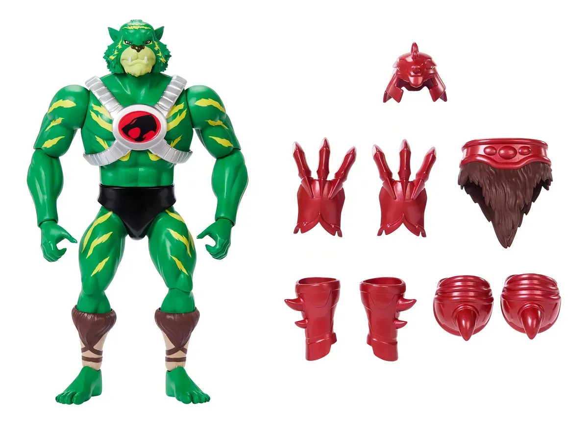 Encontraproduto.com.br - Masters of the Universe Origins & ThunderCats Figura de ação, brinquedo de Battle Cat-Man, junção dos anos 1980, figura articulada de 14 cm com garras de batalha, minibanda desenhada, JFW95