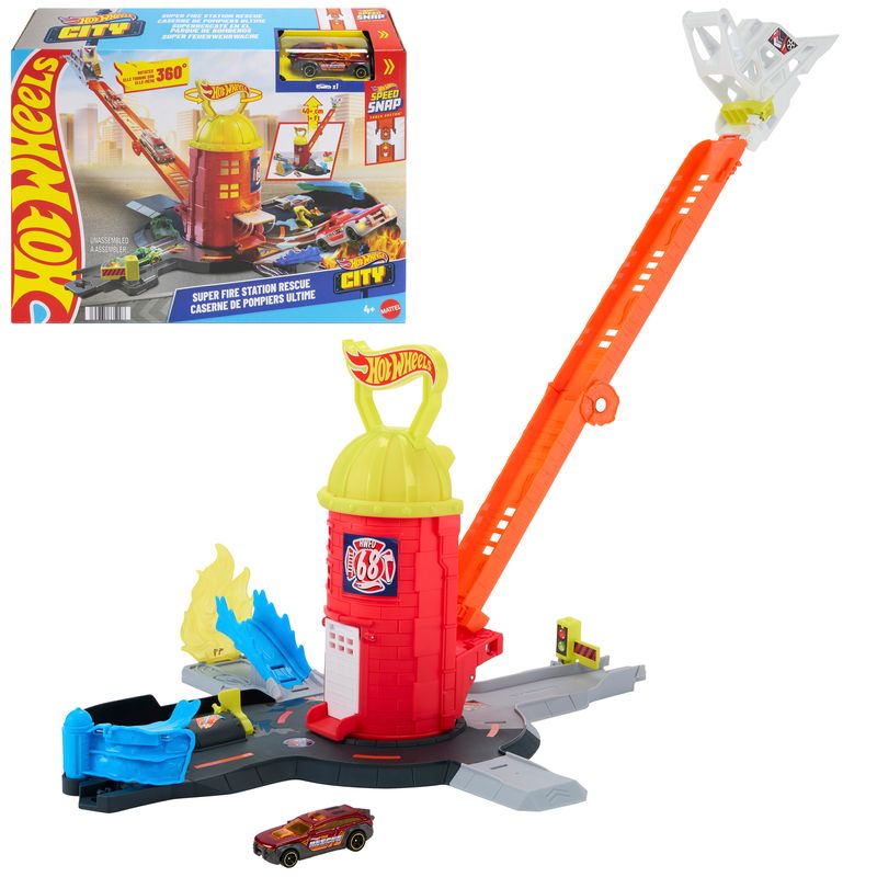 Pista Hot Wheels City - Quartel de Bombeiros - MATTEL