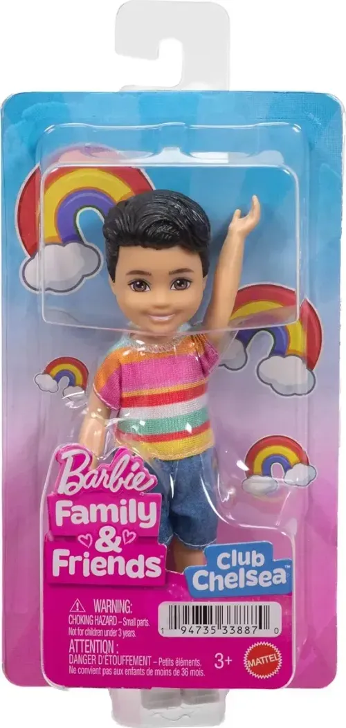 Boneco - Barbie - Familia Chelsea Club - Menino Camisa Arco Ires MATTEL