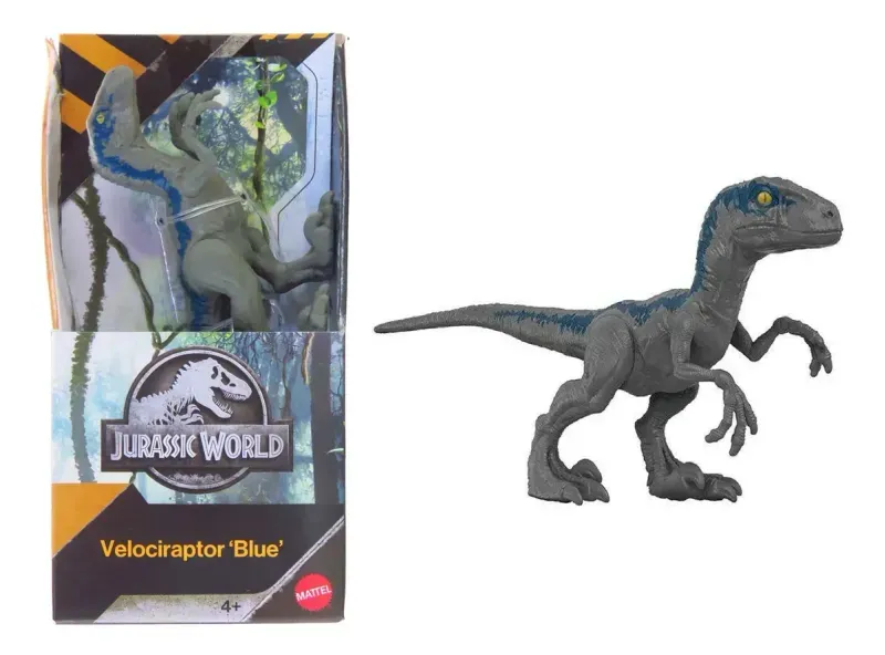 Dinossauro Jurassic World - Velociraptor Azul - 15 Cm MATTEL-1774446351639