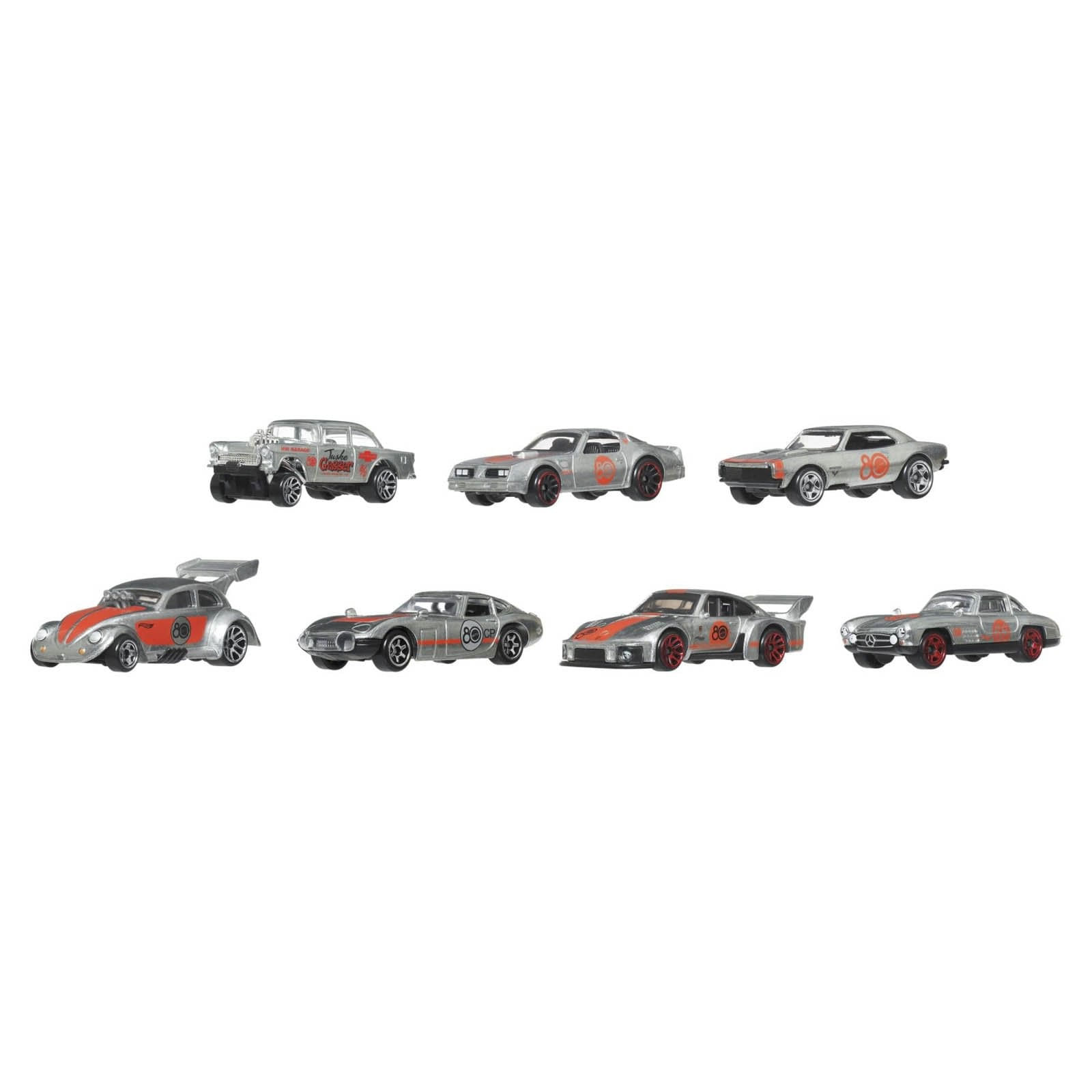 Encontraproduto.com.br - Carrinho-HW Colecao Set 80 Anos Com 7 Carros MATTEL