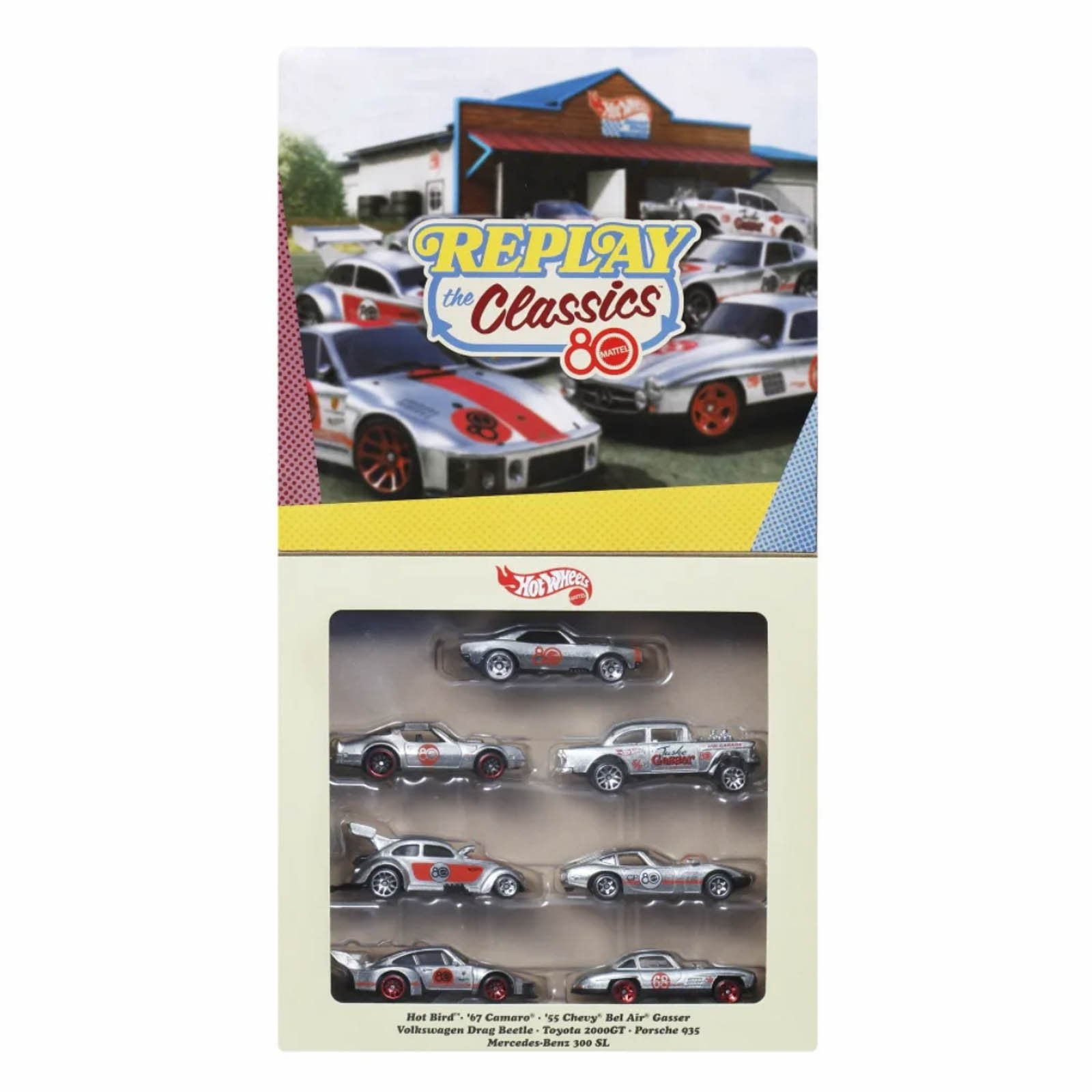 Encontraproduto.com.br - Carrinho-HW Colecao Set 80 Anos Com 7 Carros MATTEL