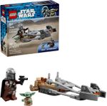 Blocos de Montar - Star Wars - A Speeder Bike de Mandaloriano e Grogu M BRINQ-1775069637398