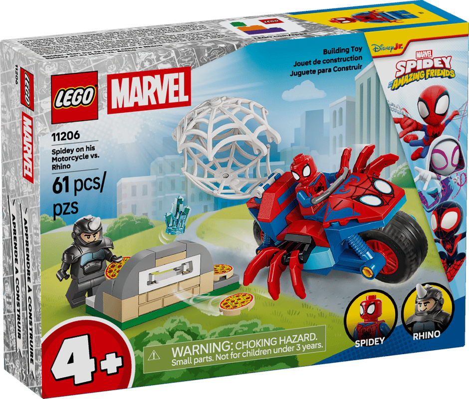 Bloco de Montar - Spidey em sua Motocicleta vs Rhino M BRINQ