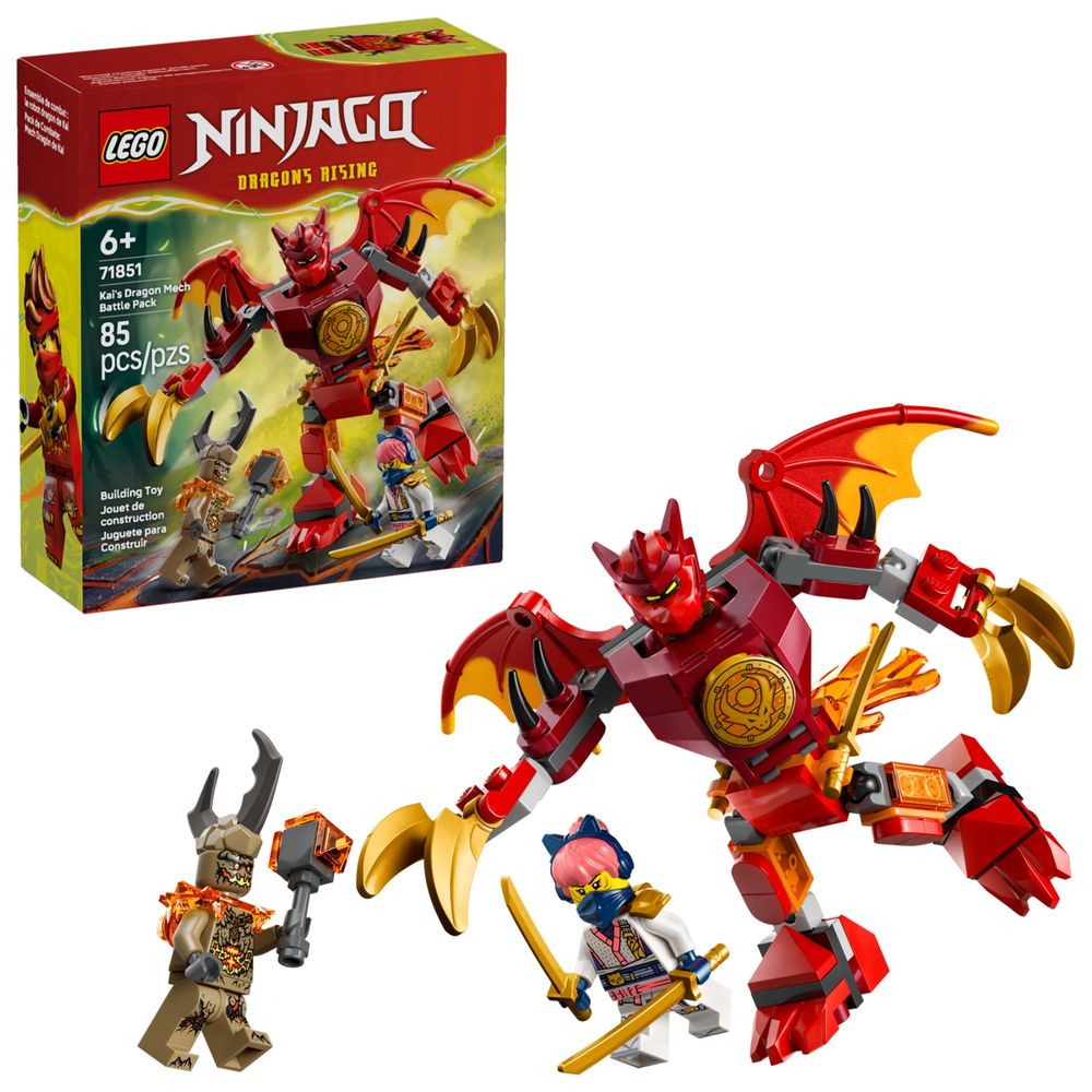 Bloco de Montar - Ninjago - Pacote de Batalha do Robo Dragao do Kai M BRINQ